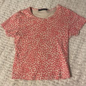 Brandy Melville Pink Cheetah Print Top
